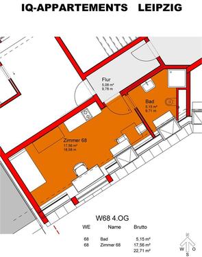 Foto - 1 Zimmer Etagenwohnung zur Miete in Leipzig