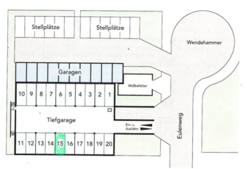 Foto - Garage in einer Tiefgarage in Freiburg Landwasser zu verkaufen