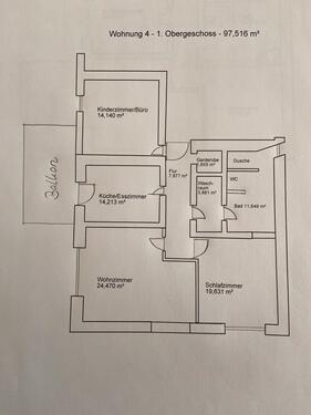 Foto - 3 Zimmer - Wohnung - 1.227,00&nbsp;EUR Kaltmiete, ca.&nbsp; 97,50&nbsp;m&sup2;