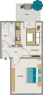 Foto - 1.5 Zimmer Etagenwohnung zur Miete in Essen