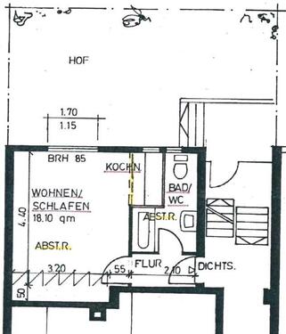 Foto - Neu renovierte 1 Zimmer Wohnung in 75175 Pforzheim im EG