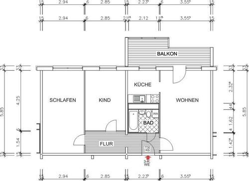 Foto - 3 Zimmer Etagenwohnung zur Miete in Chemnitz