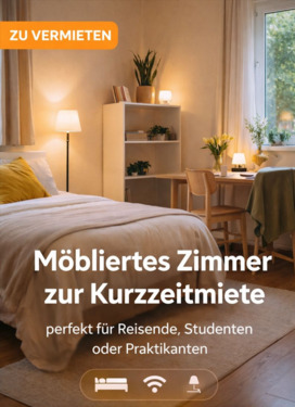 Foto - Voll möblierte Kurzzeitmiete: Ruhige 1,5-Zimmer-Wohnung (38 qm)