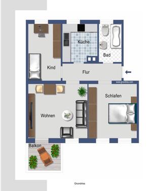 Foto - 3 Zimmer Etagenwohnung zur Miete in Aalen