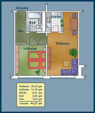 Foto - 2 Zimmer Etagenwohnung zur Miete in Dresden