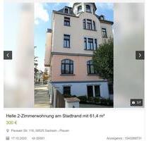 gepflegte 3-Raumwohnung am Stadtrand - Plauen Bahnhofsvorstadt