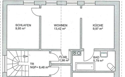 Foto - Wohnung in Tossens - 800,00&nbsp;EUR Kaltmiete, ca.&nbsp; 39,00&nbsp;m&sup2;