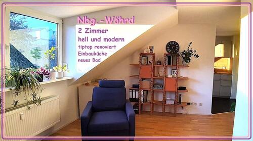 Foto - Vermietung Wohnung: Nbg Wöhrd Bartholomäusstr., 2 Zi., EBK, DG
