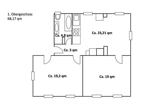 Foto - 3 Zimmer Etagenwohnung zur Miete in Heidenheim an der Brenz
