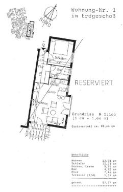 Foto - 2,5 Zimmer-Whg EG inkl. Terrasse, ca. 69 m² Garten und TG-Stellpl