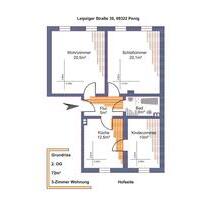 3-Raum-Wohnung 72m², Einbauküche, Garage, provisionsfrei - Penig
