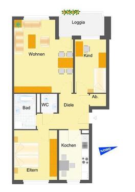 Foto - 3 Zimmer Etagenwohnung zur Miete in Wolfsburg