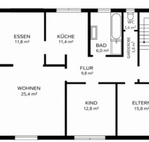 3,5-Zimmer-Wohnung mit Balkon - 700,00&nbsp;EUR Kaltmiete, ca.&nbsp; 96,00&nbsp;m&sup2; in Langenberg (PLZ: 33449)