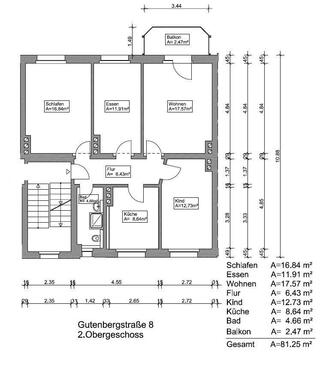Foto - 4 Zimmer Wohnung, Balkon, Gutenbergstr. 8, Weißenfels ab 01.08.26
