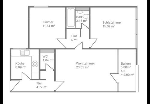 Foto - Vermietung oder VERKAUF: 3 Zimmer Wohnung in Unterhaching
