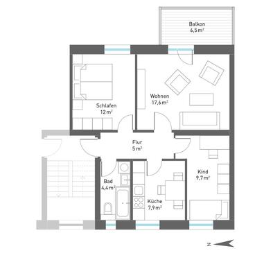 Foto - 3 Zimmer Etagenwohnung in Chemnitz