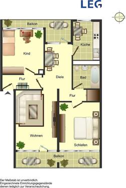 Foto - 3 Zimmer Etagenwohnung zur Miete in Ratingen