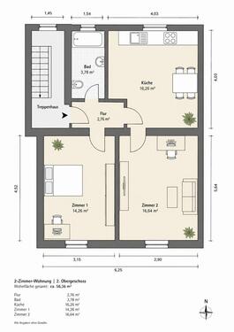 Foto - 2 Zimmer in Linden als WG zu vermieten - möbliert