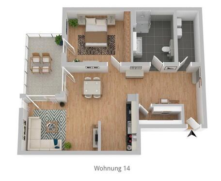 Foto - 2 Zimmer Etagenwohnung zur Miete in Pocking