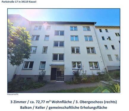 Foto - 3 Zimmer Etagenwohnung zur Miete in Kassel