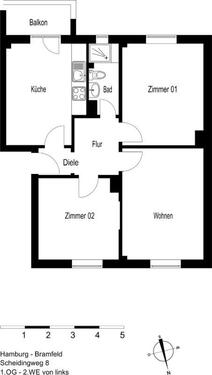 Foto - Die charmante Wohnsiedlung im Herzen von Bramfeld wurde im Jahr 1943 errichtet und steht heute unter Denkmalschutz. Die Gebäude zeichnen sich durch ihre klassische Backsteinfassade aus, die dem...