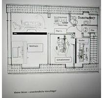 Dachgeschosswohnung 2 Zimmer - Küche - Duschbad im Landgebiet bei - Oststeinbek