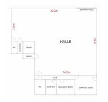 Halle mit Bürofläche - 1.800,00&nbsp;EUR Kaltmiete, ca.&nbsp; 5,00&nbsp;m&sup2; in Nordheim (PLZ: 74226)
