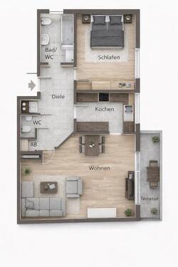 Foto - 2 Zimmer Etagenwohnung zur Miete in Germersheim