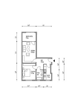 Foto - Schicke 2-Zimmer-Wohnung mit gemütlichem Wintergarten und Badezimmer mit Fenster
