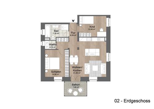 Foto - 3 Zimmer Erdgeschoßwohnung zur Miete in Baden-Baden