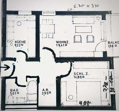Foto - 2 Zimmer Etagenwohnung zur Miete in Iserlohn