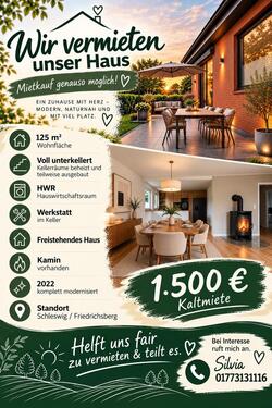 Foto - Wir vermieten unser Haus - 1.500,00&nbsp;EUR Kaltmiete, ca.&nbsp; 125,00&nbsp;m&sup2;
