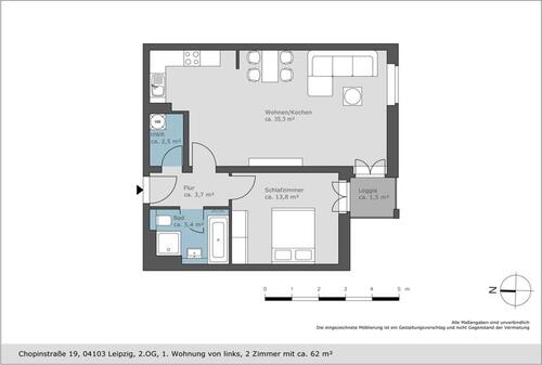 Foto - Etagenwohnung zur Miete in Leipzig