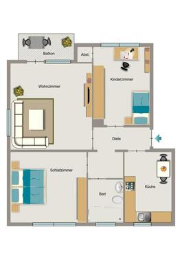 Foto - Etagenwohnung zur Miete in Essen