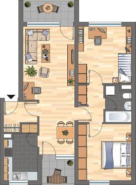 Foto - 3 Zimmer Etagenwohnung zur Miete in Braunschweig