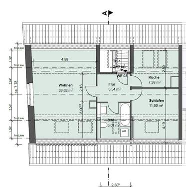 Foto - 2 Zimmer Dachgeschoßwohnung zur Miete in Pegau