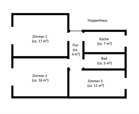 Foto - 3-Raumwohnung in Lübs - 300,00&nbsp;EUR Kaltmiete, ca.&nbsp; 60,00&nbsp;m&sup2;