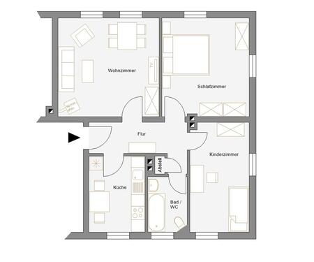 Foto - 3 Zimmer Erdgeschoßwohnung zur Miete in Schmalkalden