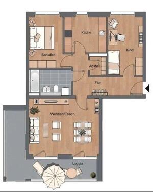Foto - 3,5 Raum Wohnung Erfurt - 1.595,00&nbsp;EUR Kaltmiete, ca.&nbsp; 86,00&nbsp;m&sup2;