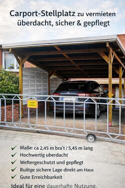 Foto - Carport-Stellplatz zu vermieten – überdacht, sicher & in Hamb