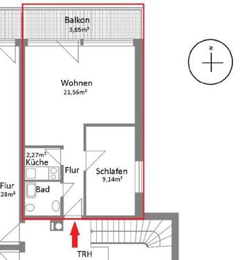 Foto - 3 Zimmer Wohnung 73 qm - 1.015,00&nbsp;EUR Kaltmiete, ca.&nbsp; 73,00&nbsp;m&sup2;
