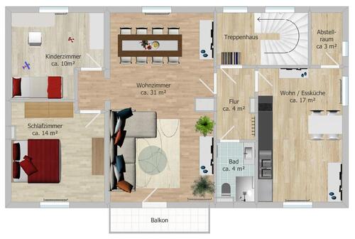 Foto - helle Etagenwohnung 1.OG, 102 qm ab Juli