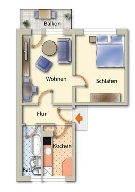 Foto - Etagenwohnung zur Miete in Freiberg