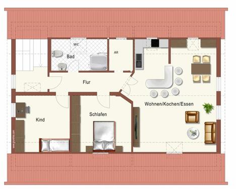 Foto - 3 Zimmer Etagenwohnung zur Miete in Mistelgau