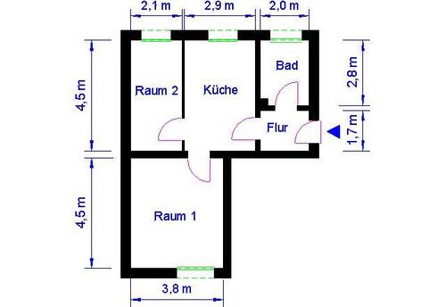 Foto - Etagenwohnung zur Miete in Magdeburg