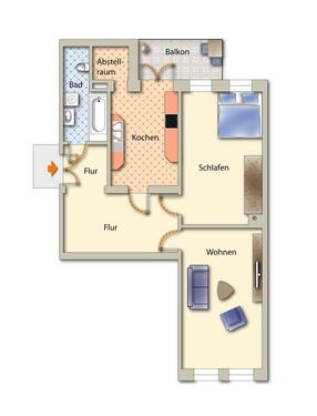 Foto - Etagenwohnung zur Miete in Freiberg