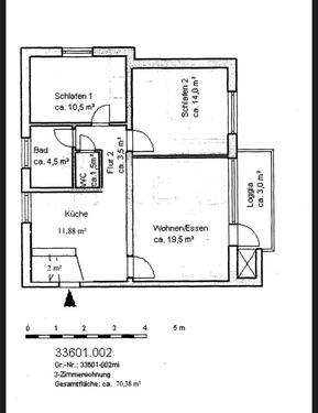 Foto - Schöne 3-Zimmer-Wohnung mit Balkon und Einbauküche
