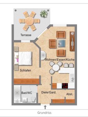 Foto - 2,5 Zimmer - ca. 54m2 mit Terrasse und TG Stellplatz in Althütte