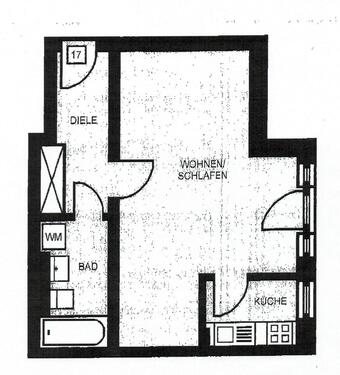 Foto - 1 Zimmer Etagenwohnung zur Miete in Chemnitz