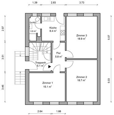 Foto - Frisch renovierte 3-Zimmer-EG-Wohnung mit Garten (Zentrumsnah)